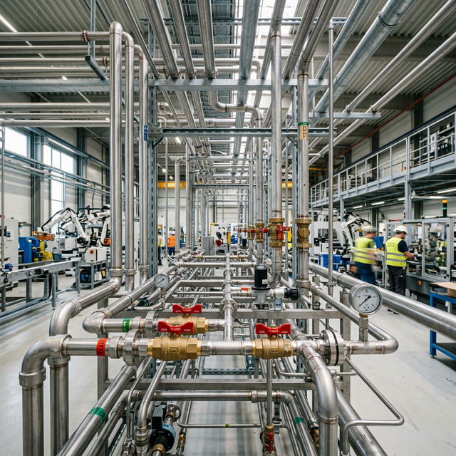 Rede de Ar Comprimido Industrial